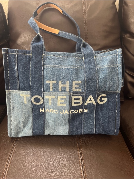 Marc Jacobs Handbags - Marc Jacobs The Tote Bag Large Denim Patchwork Tote - Blue
